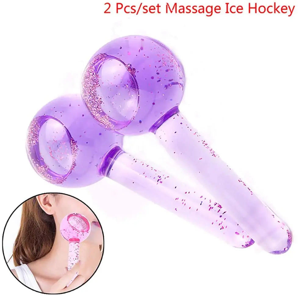 Large Beauty Ice Hockey Energy Beauty Crystal Ball Facial Cooling Ice Globes