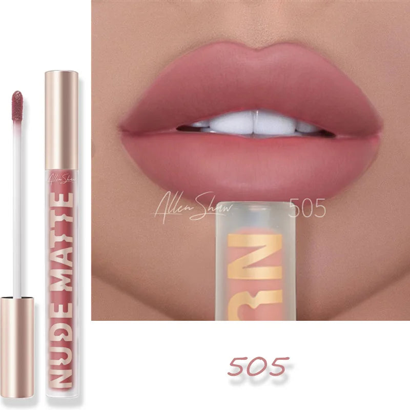 8 Color Waterproof Long Lasting Nude Matte Lip Gloss