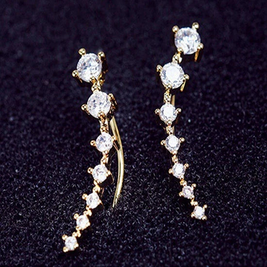 Crawlers Clear Rhinestone Earring For Women