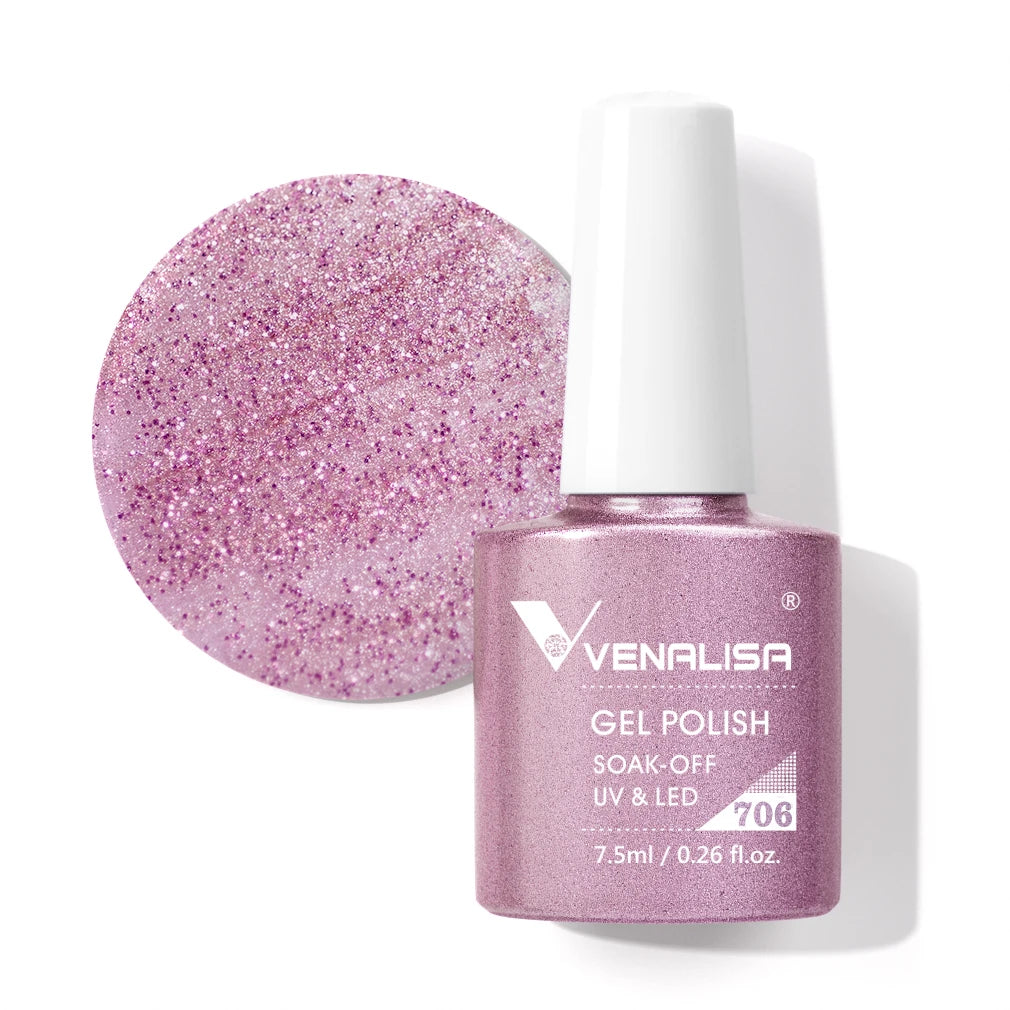 Venalisa Fashion Bling 7.5ml Nude Color Series Soak Off UV LED Nail Gel Polish