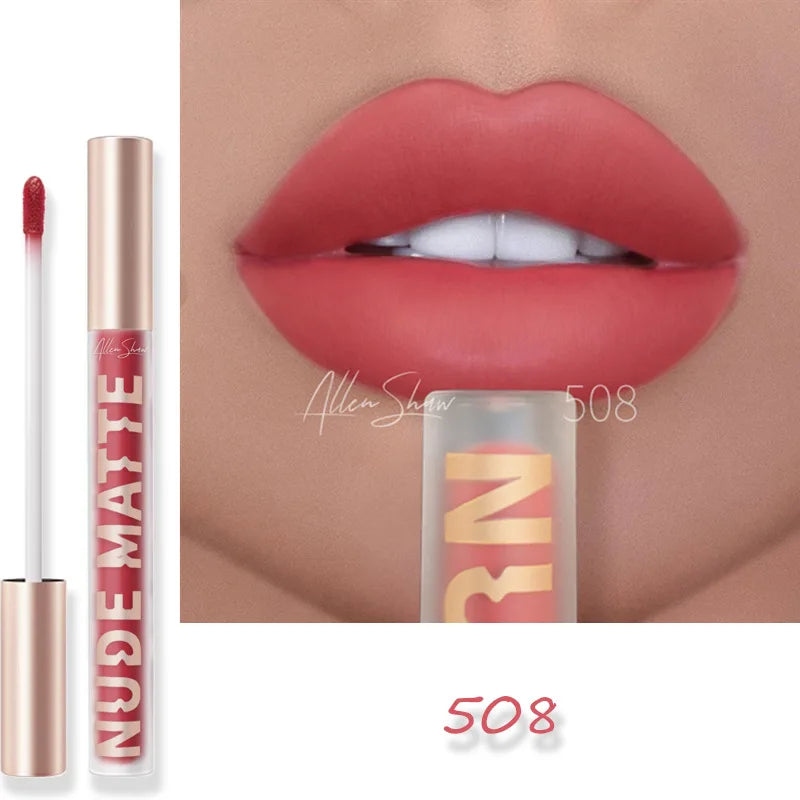 8 Color Waterproof Long Lasting Nude Matte Lip Gloss