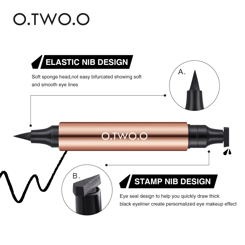 O.TWO.O Waterproof Stamp Black Liquid Pen Eyeliner