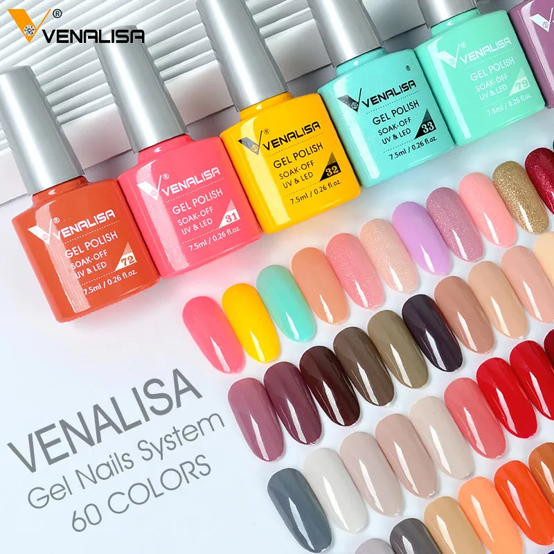 Venalisa Fashion Bling 7.5ml Nude Color Series Soak Off UV LED Nail Gel Polish