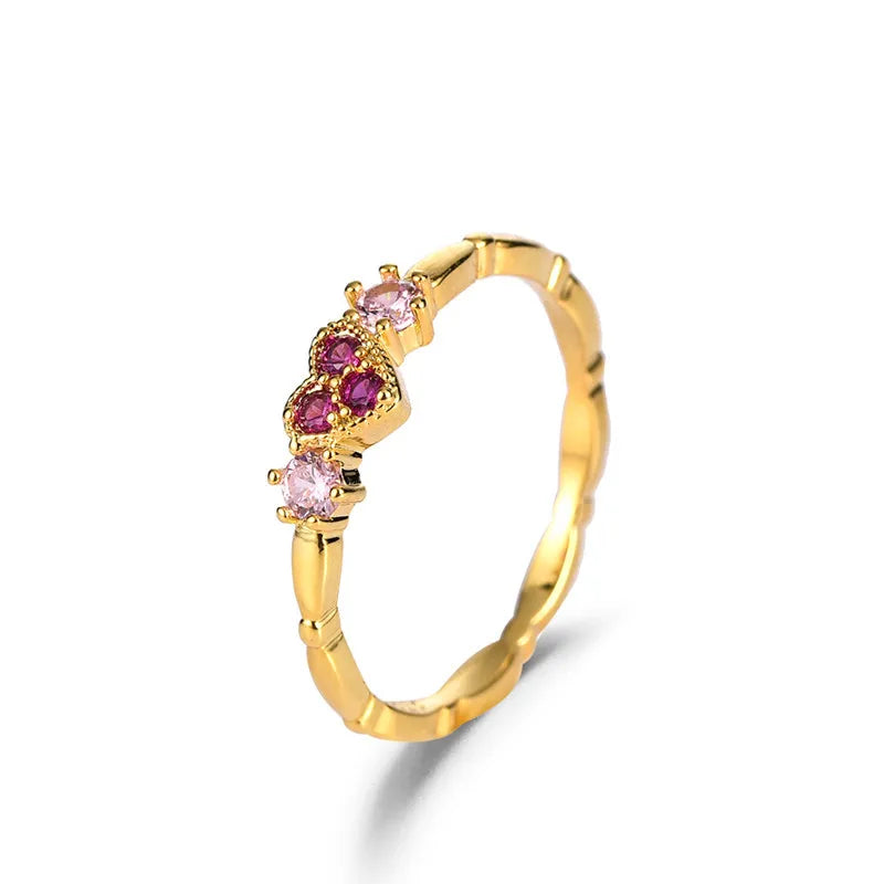 14K Gold Jewelry Ruby Ring for Women Anel Rings