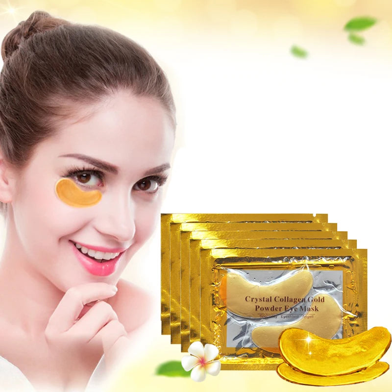 InniCare 40pcs Beauty Gold Crystal Collagen Patches For Eye Moisturizing Firming Eye Mask