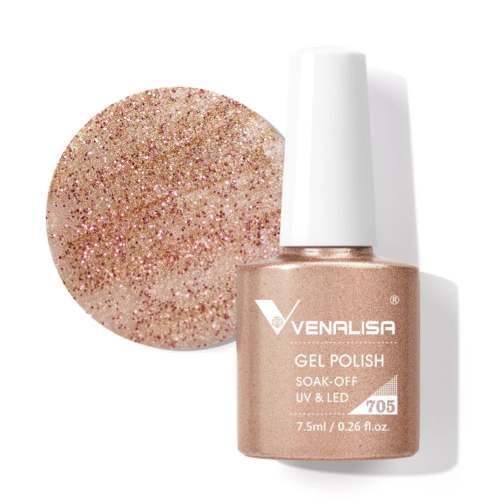 Venalisa Fashion Bling 7.5ml Nude Color Series Soak Off UV LED Nail Gel Polish