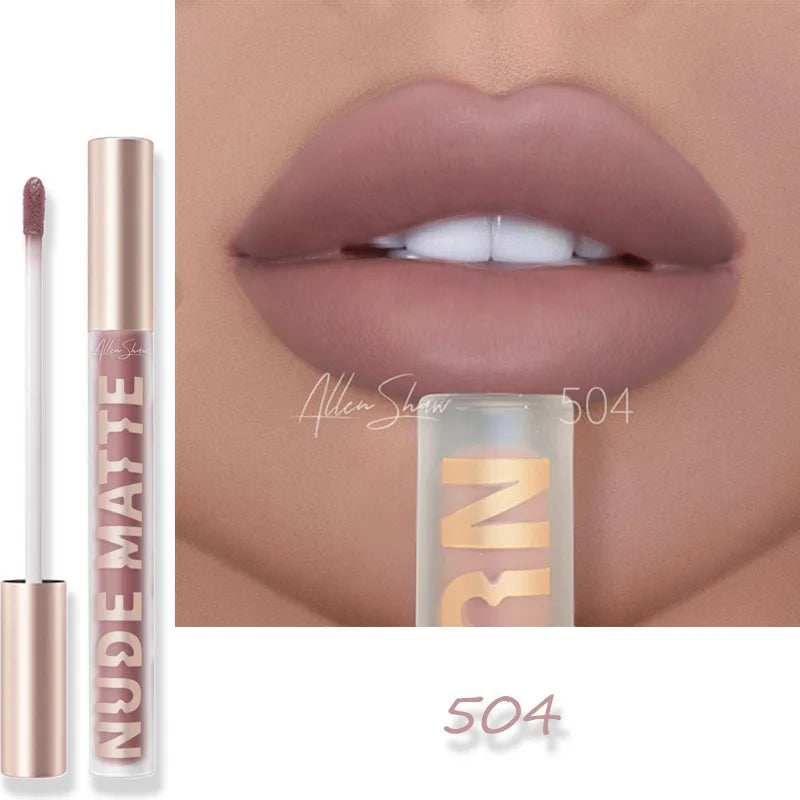 8 Color Waterproof Long Lasting Nude Matte Lip Gloss