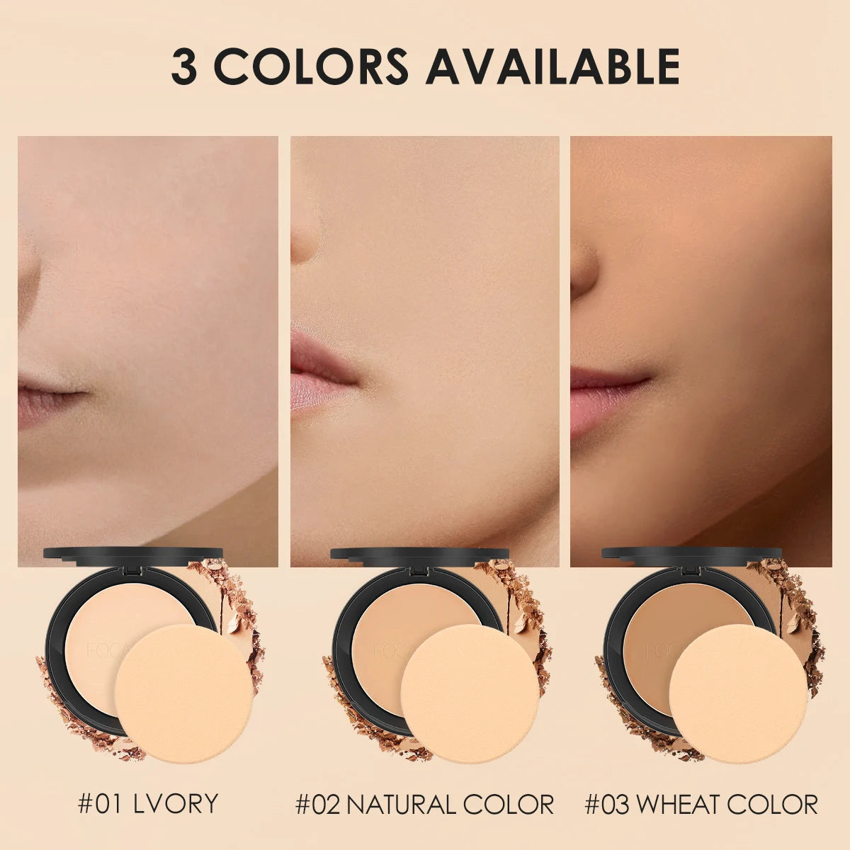 FOCALLURE 9 Colors Flawless Matte Pressed Powder