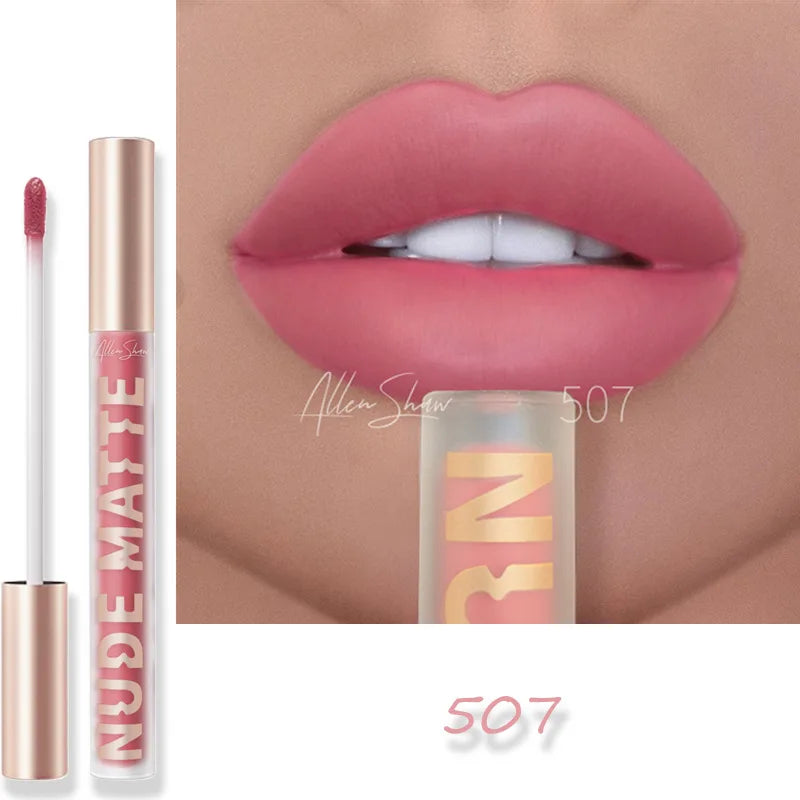 8 Color Waterproof Long Lasting Nude Matte Lip Gloss