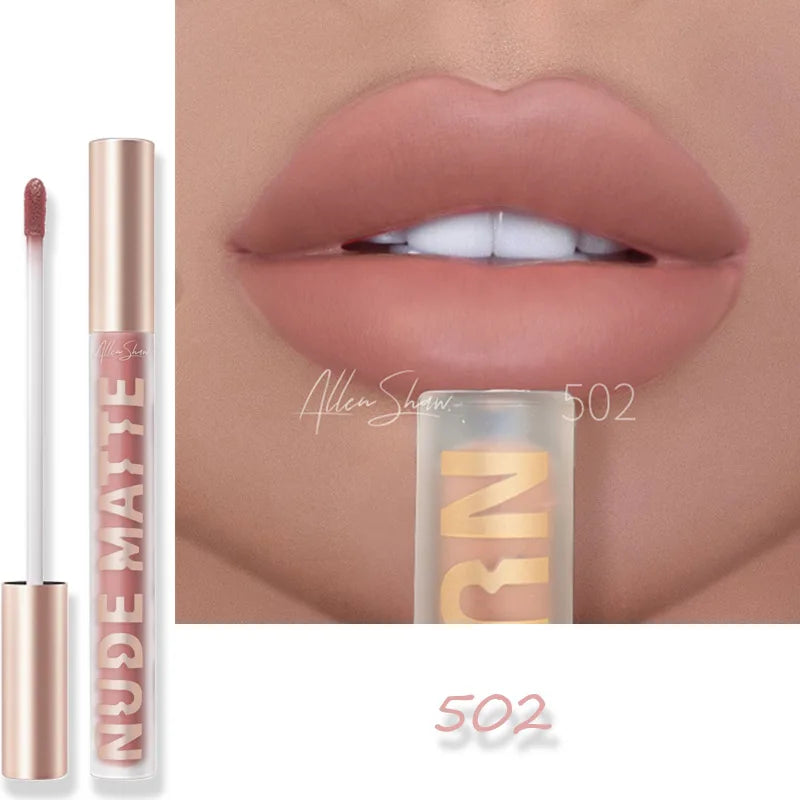 8 Color Waterproof Long Lasting Nude Matte Lip Gloss