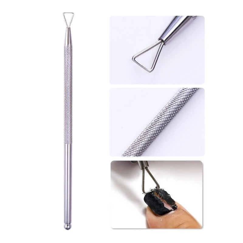 Double-ended Stainless Steel Cuticle Pusher Dead Skin Remover for Nail Care Tool