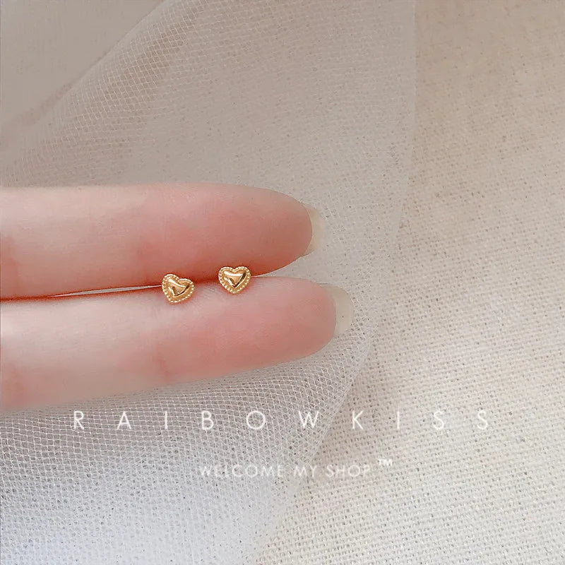 Silver-Plate Gold Color Mini Small Earring For Women