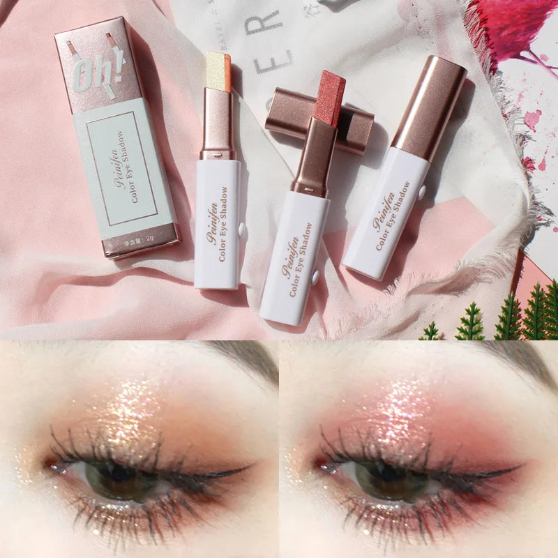 Waterproof Double Color Glitter Eye shadow Stick