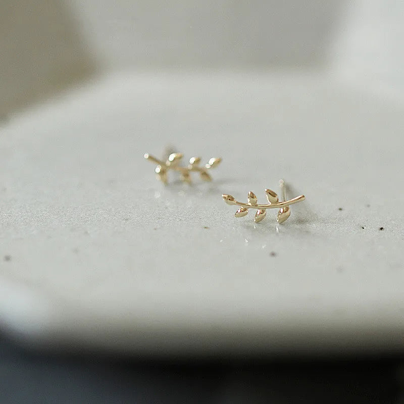 Silver-Plate Gold Color Mini Small Earring For Women