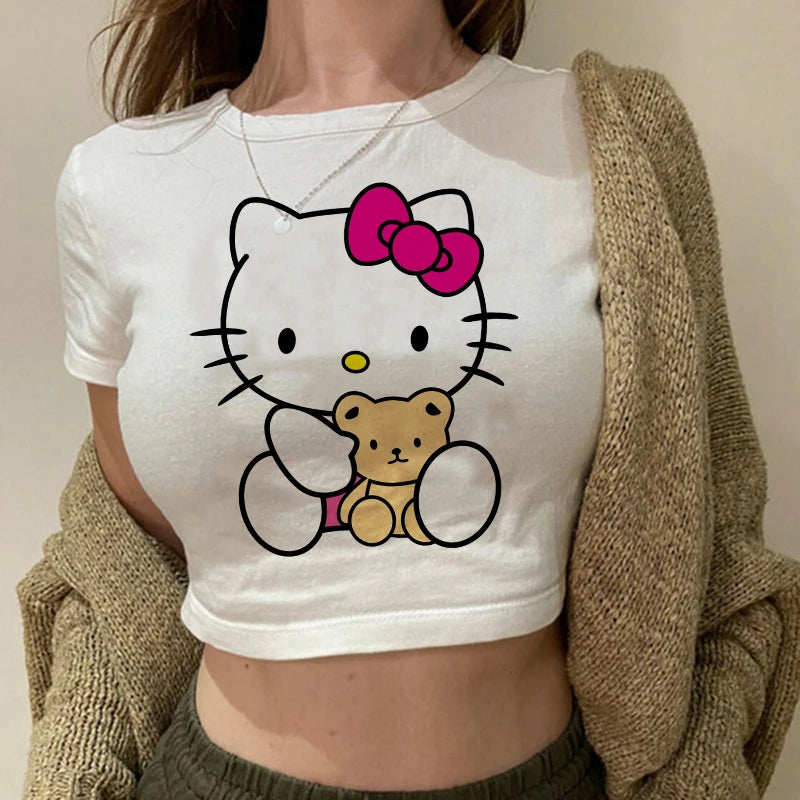 Hello Kitty T-shirt Crop Top