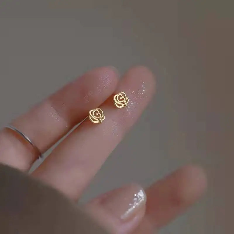 Silver-Plate Gold Color Mini Small Earring For Women