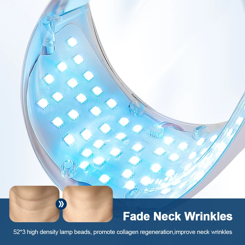 Neck LED Mask 7 Colors Photon Anti-Wrinkle Skin Brightening