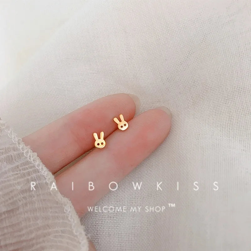 Silver-Plate Gold Color Mini Small Earring For Women