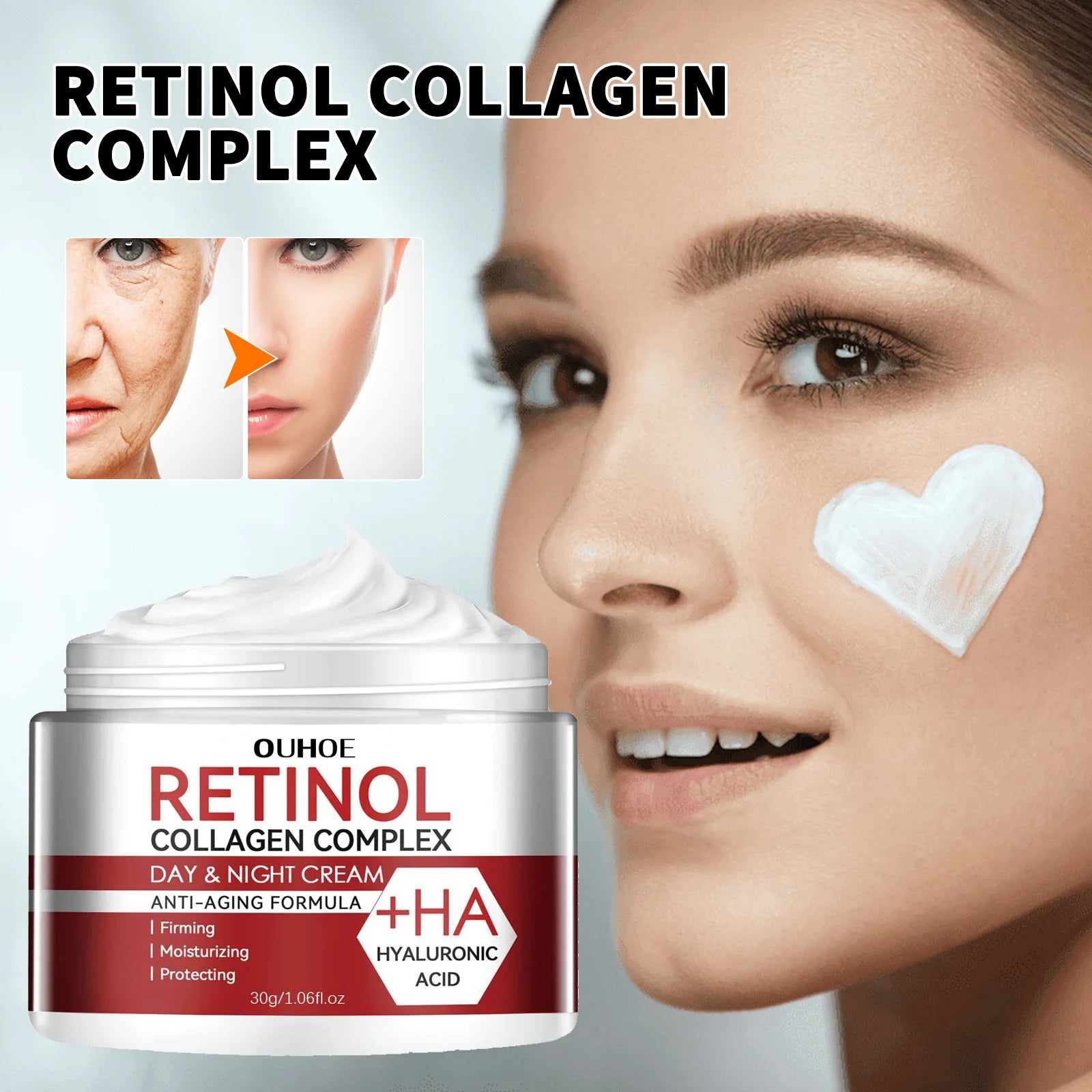 Retinol Wrinkle Remover Moisturizing Whitening Face Cream