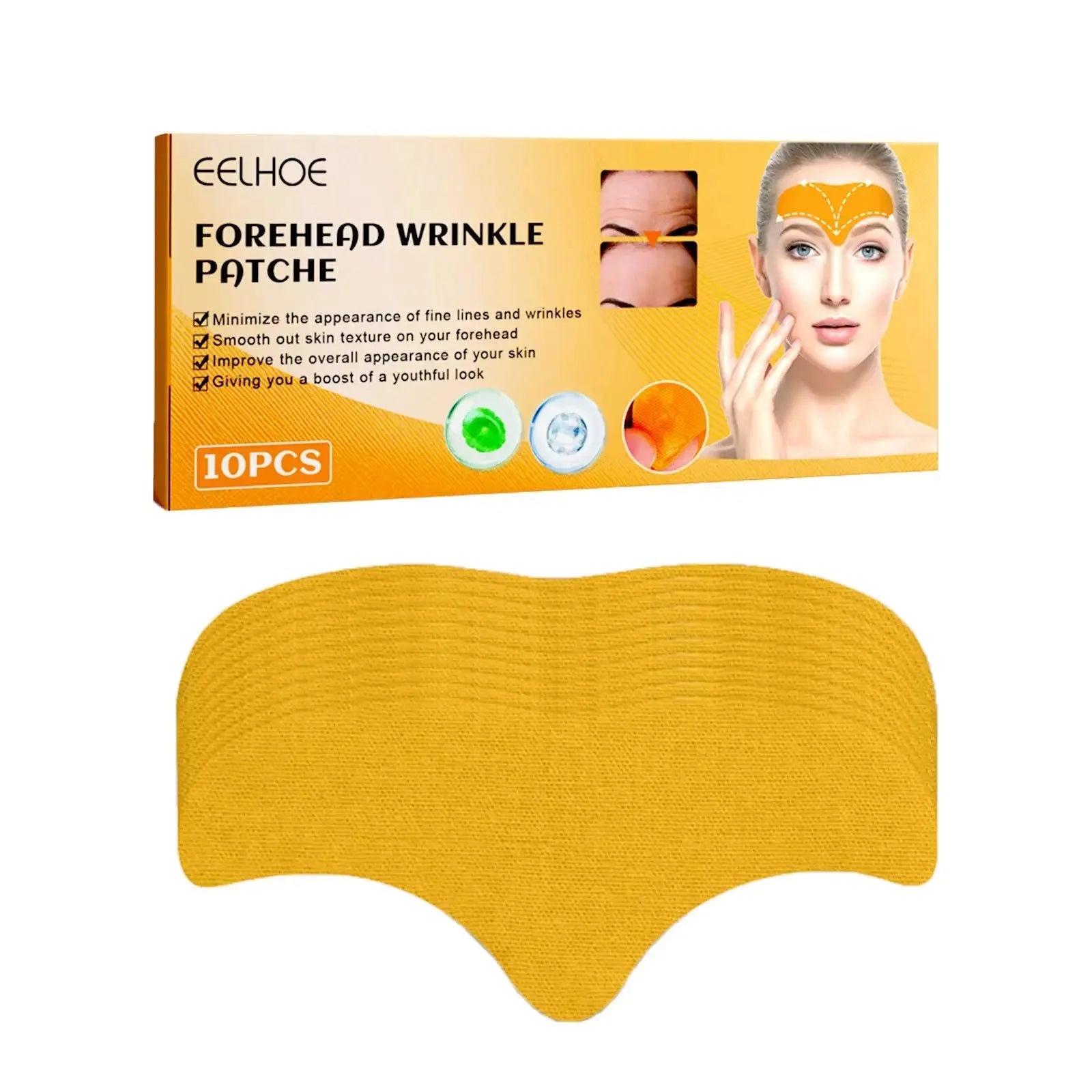 10pcs/box Anti-wrinkle Forehead Line Removal Gel Patch