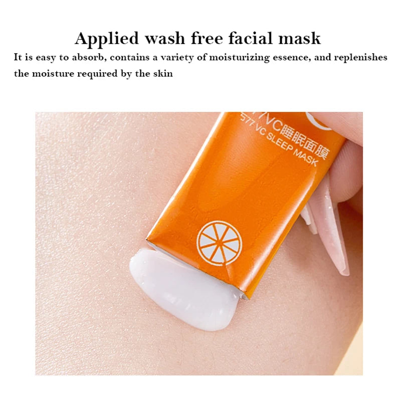 30pcs Vitamin C Sleeping Disposable No-wash Facial Mask