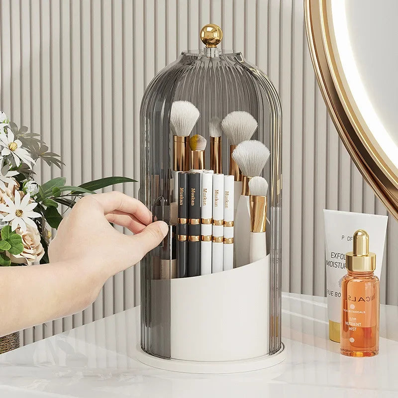 360° Rotating Makeup Brush Holder Organiser