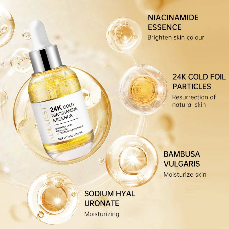 Niacinamide Serum Hyaluronic Acid for Face 24K Gold Serum