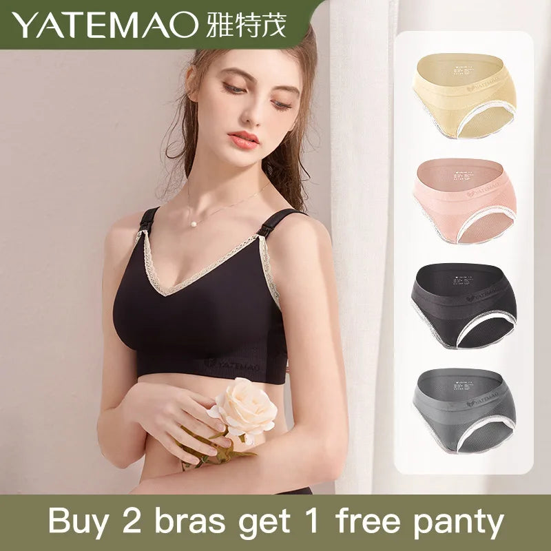 YATEMAO Breastfeeding Bra for Soutien Gorge Allaitement Pregnant Women