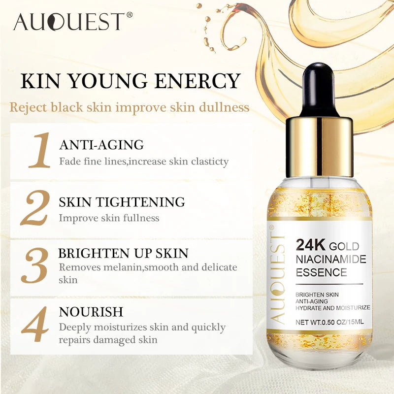 Niacinamide Serum Hyaluronic Acid for Face 24K Gold Serum