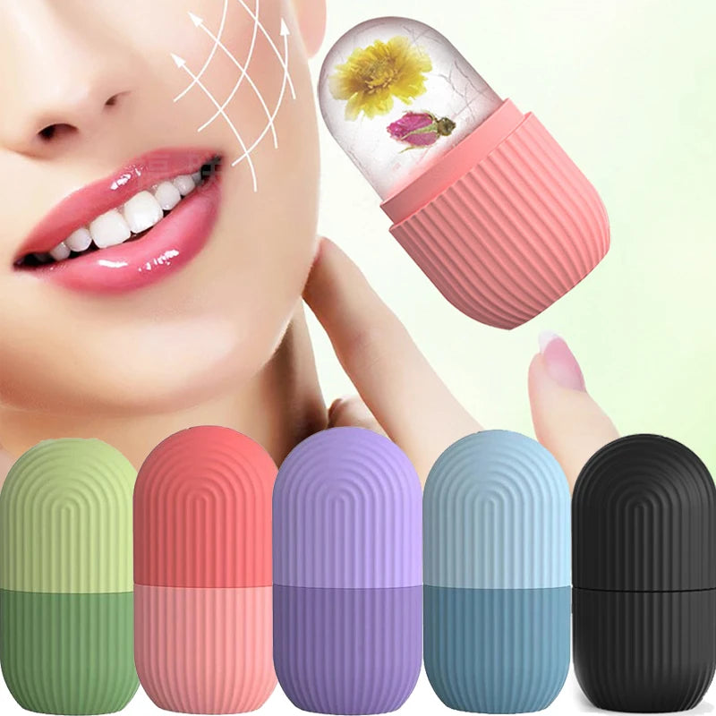 Silicone Ice Cube Roller Face Massager Skin Care Tool