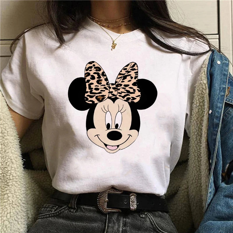 90s Y2k Mickey Print T-shirts for Women Fashion