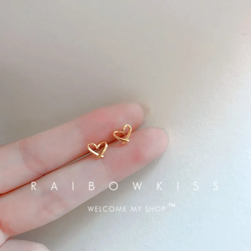 Silver-Plate Gold Color Mini Small Earring For Women