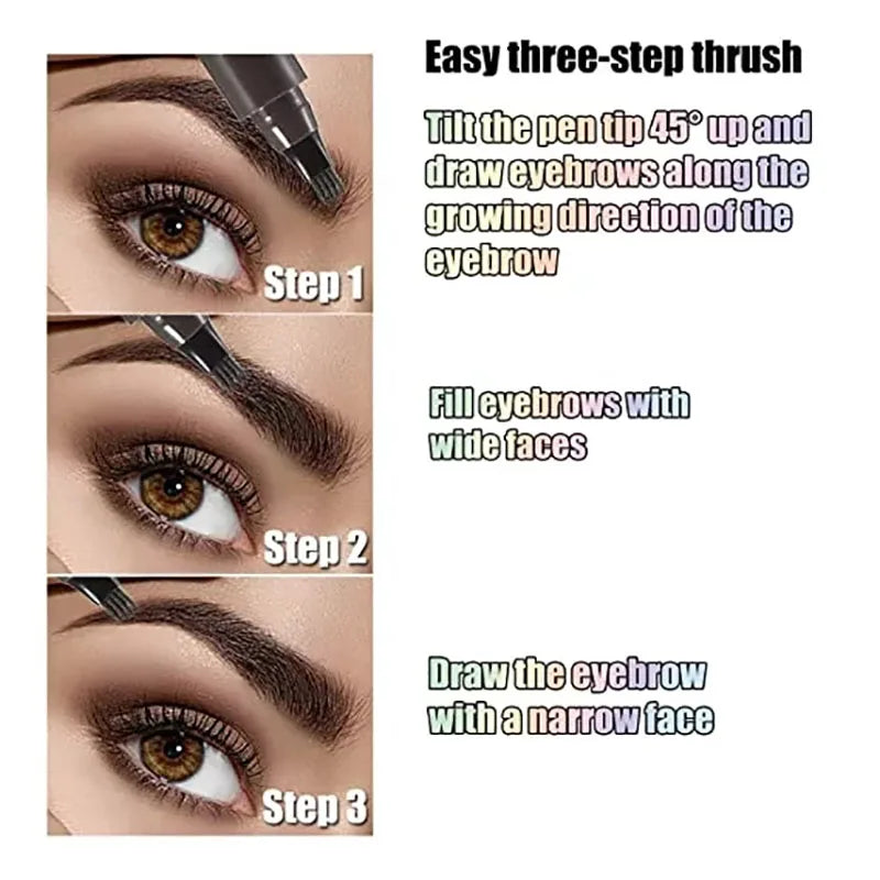 5 Colors Microblading Waterproof Long Lasting Liquid Eyebrow Pencil