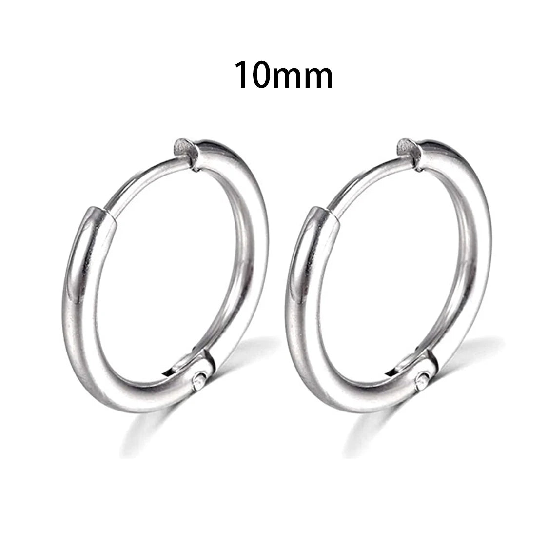 Simple Stainless Steel Small Hoop Earrings for Women