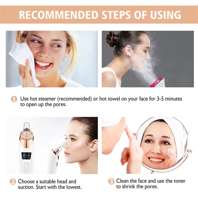 Facial Pore Cleaner Blackhead Remover Vacuum Suction