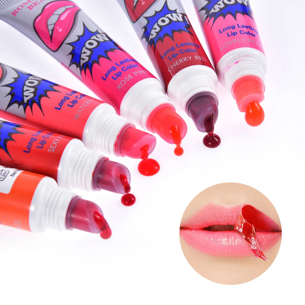 Waterproof Long Lasting Tear Peel Off Liquid Lipstick Lip Gloss