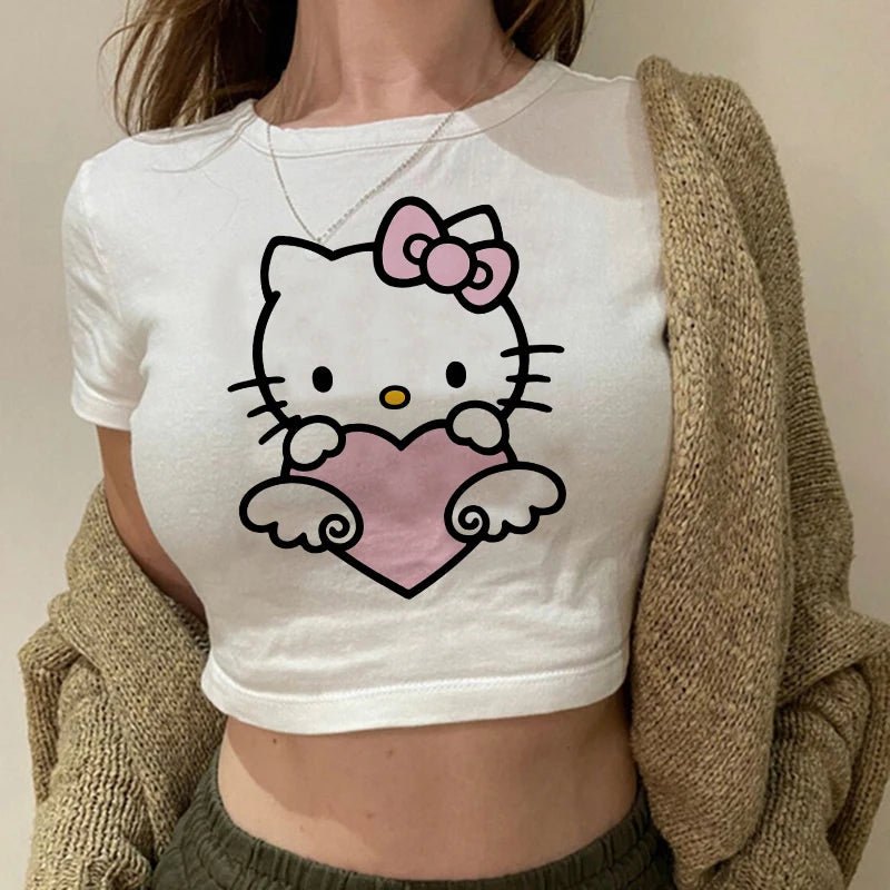 Hello Kitty T-shirt Crop Top