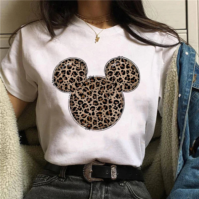 90s Y2k Mickey Print T-shirts for Women Fashion