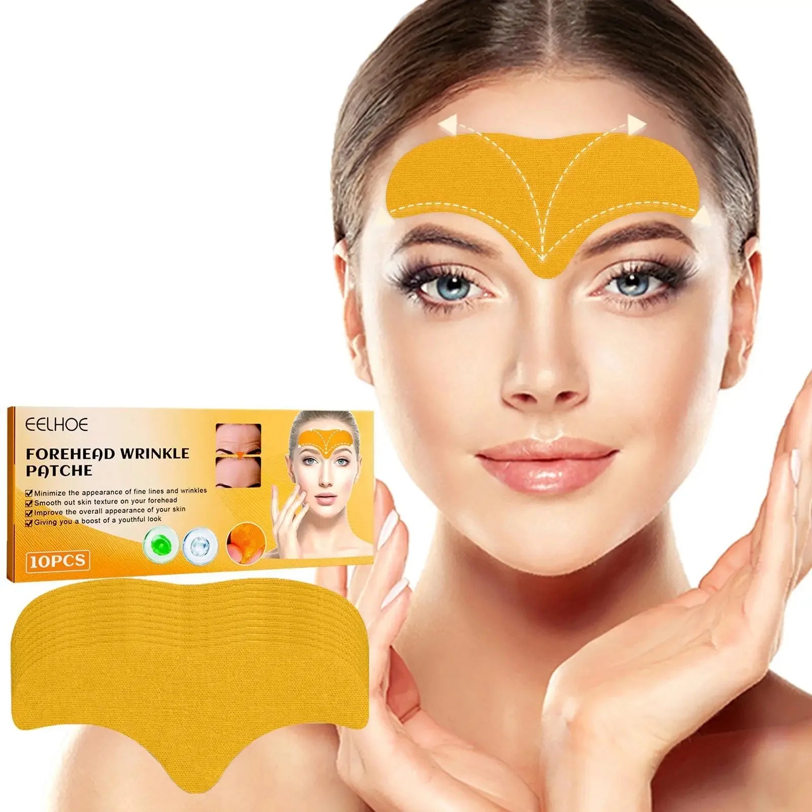 10pcs/box Anti-wrinkle Forehead Line Removal Gel Patch