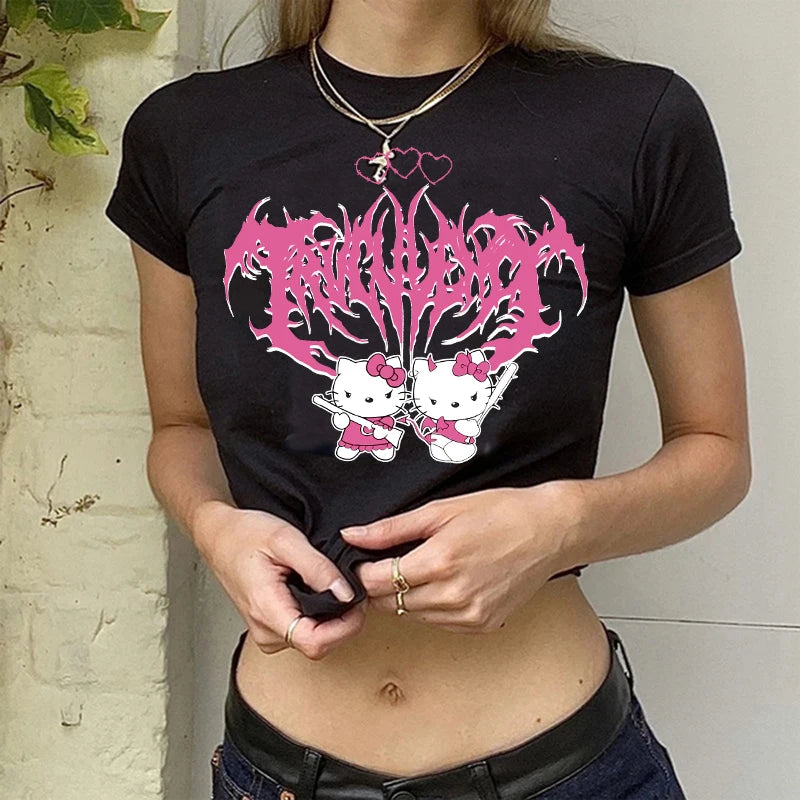 Hello Kitty T-shirt Crop Top