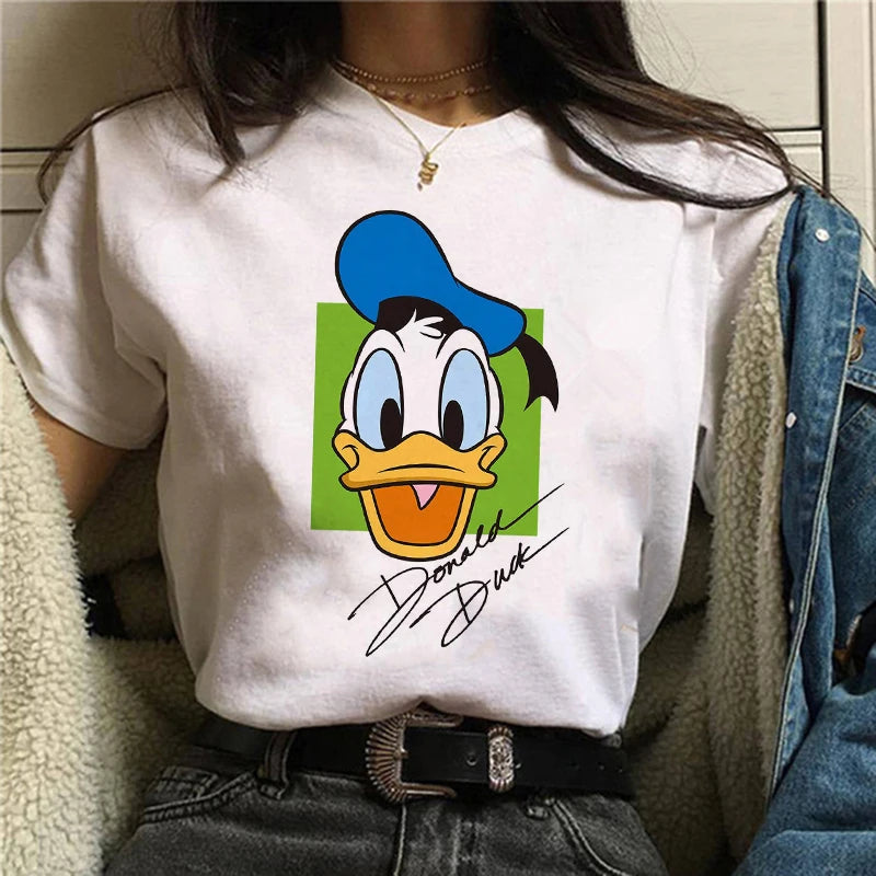 90s Y2k Mickey Print T-shirts for Women Fashion