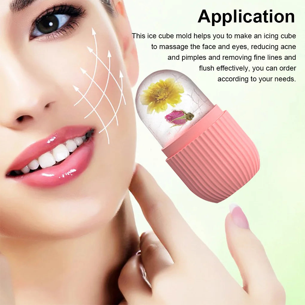 Silicone Ice Cube Roller Face Massager Skin Care Tool