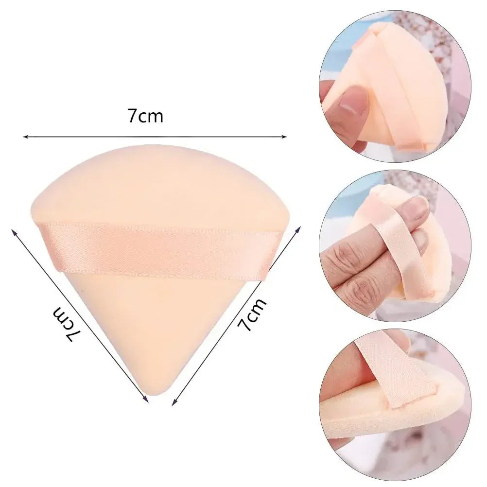 1/3/6Pcs Triangle Velvet Make Up Powder Puff