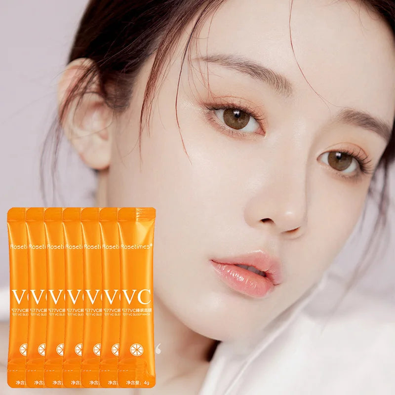 30pcs Vitamin C Sleeping Disposable No-wash Facial Mask