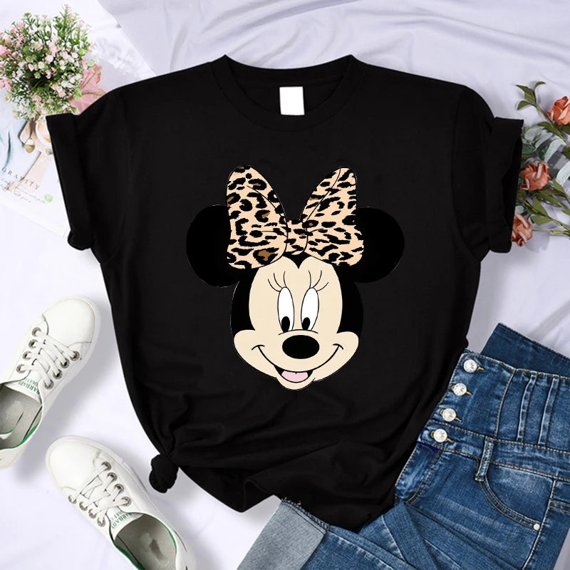 90s Y2k Mickey Print T-shirts for Women Fashion