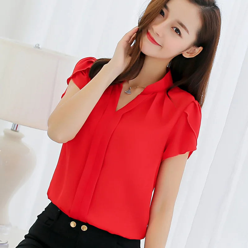 Summer Chiffon Women Tops And Shirts