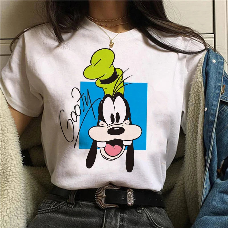 90s Y2k Mickey Print T-shirts for Women Fashion