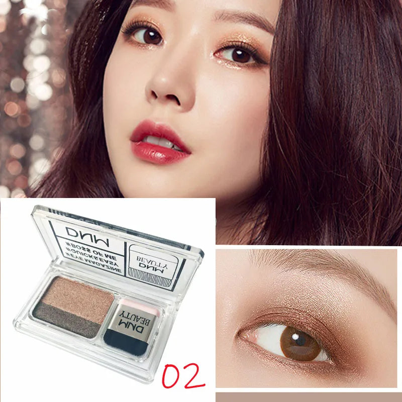 Two-color small box eye shadow makeup tray